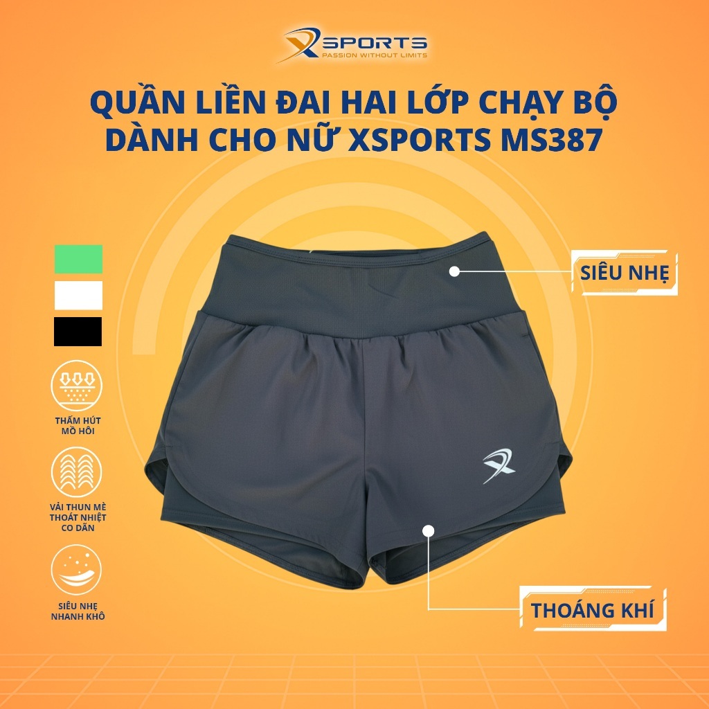 Xsports- Quần liền đai 2 lớp dành cho nữ Xsports XP387