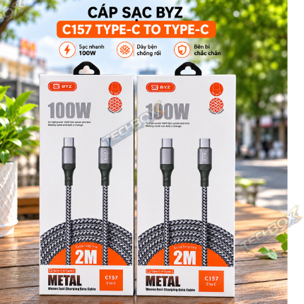 CÁP SẠC BYZ C157 TYPE-C TO TYPE-C