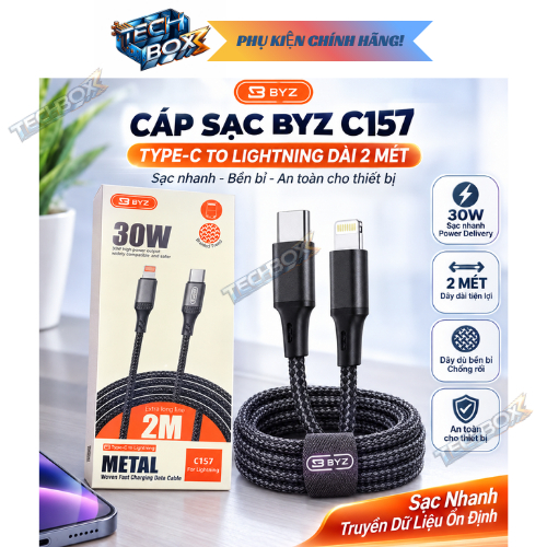 CÁP SẠC BYZ C157 TYPE-C TO LIGHTNING