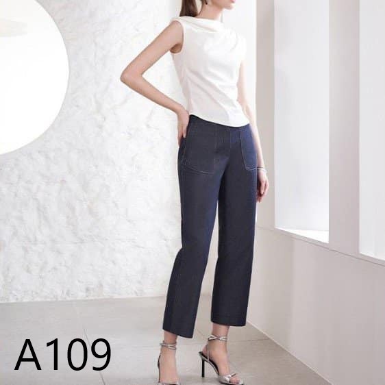 ViS Store - Quần denim nữ ống baggy lưng chun