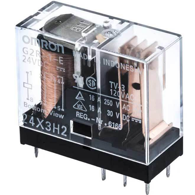 Relay trung gian Omron G2R-1 DC24 - 1 Poles (5 chân) - Không đèn - 10A 24VDC