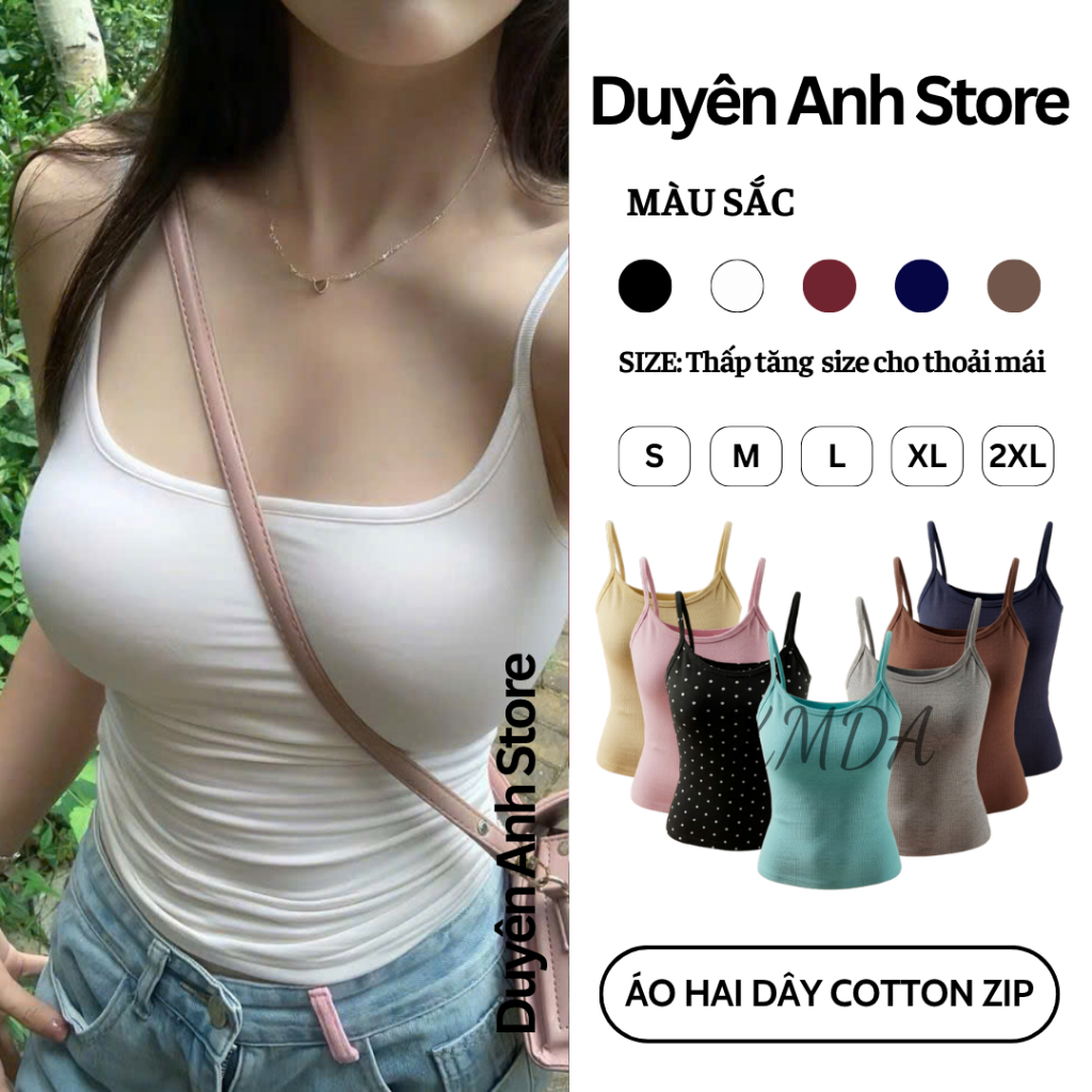[TẶNG CỘT TÓC] D804 ÁO THUN ÔM BODY 2 DÂY HÁCH DÁNG (KHÔNG MÚT)