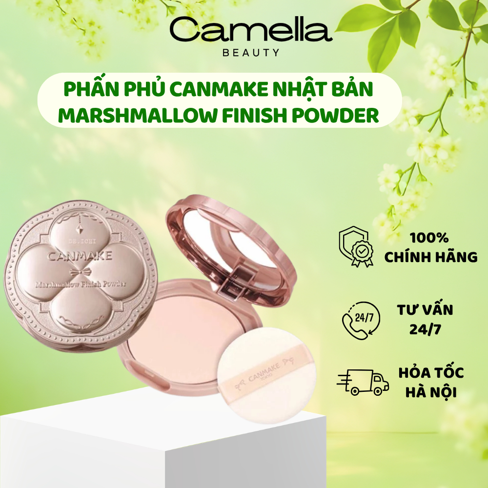 Phấn phủ Canmake Nhật Bản Marshmallow Finish Powder Kiềm Dầu, Lâu Trôi - Camella Beauty