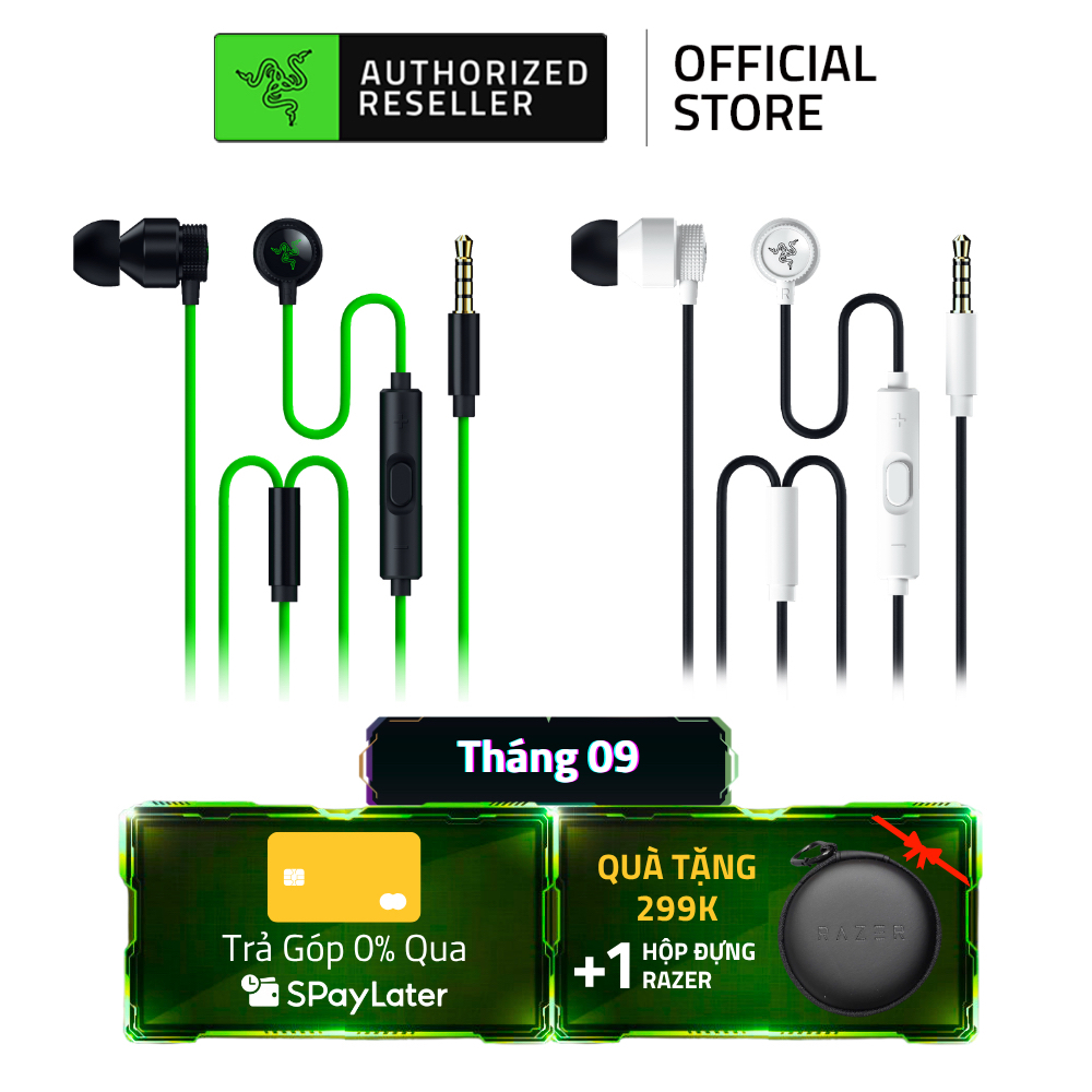 Tai Nghe Nhét Tai Razer Hammerhead V3 | Có Dây | Chống Rối | Driver 11mm | 7.1 THX | 3x Eartip Silicon