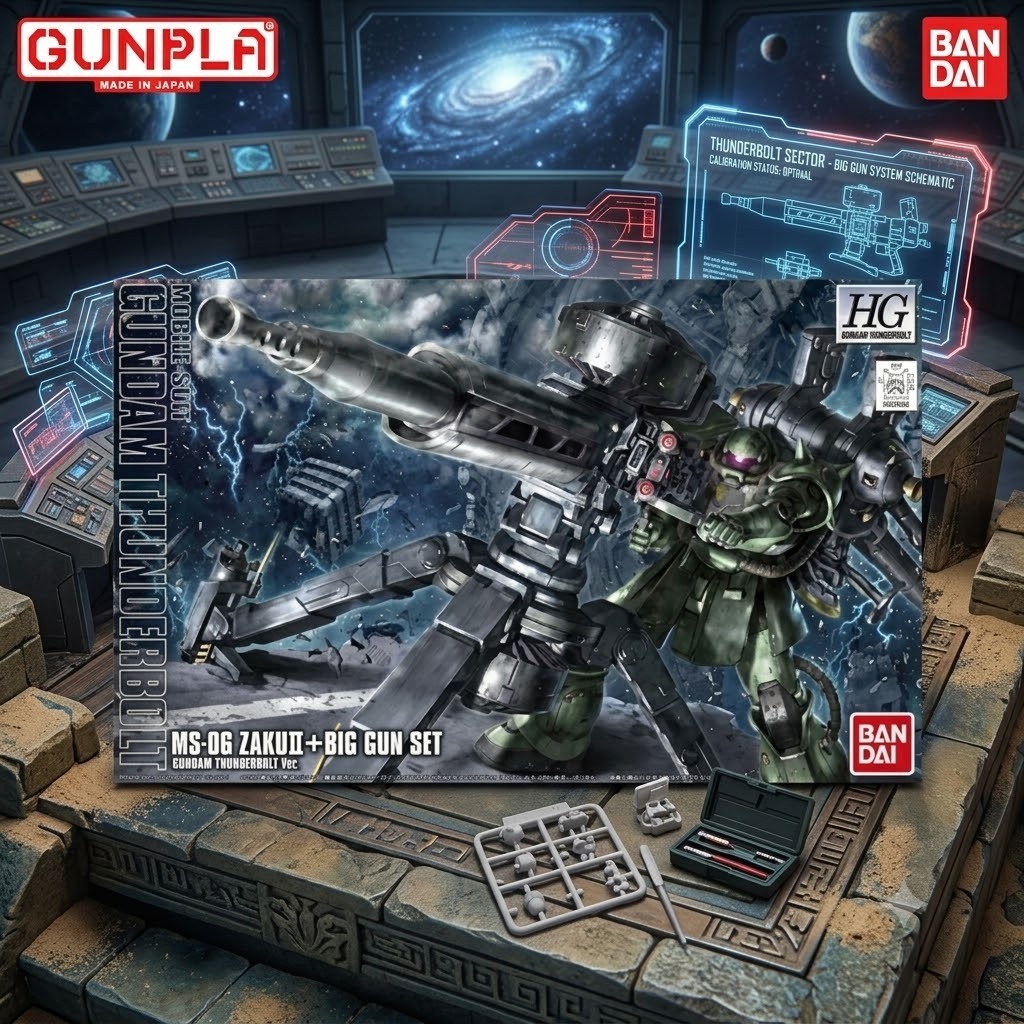 Mô Hình Gunpla HG 1/144 Zaku II & Big Gun Set - Gundam Thunderbolt