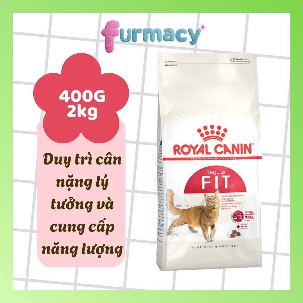 (400g/2kg) Thức Ăn Hạt Cho Mèo Royal Canin Fit 32