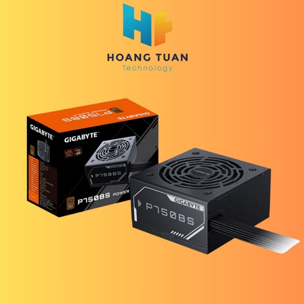 Nguồn máy tính Gigabyte P750BS 750W chính hãng (80 Plus Bronze, GP-P750BS), chuẩn nguồn: ATX 12V (In