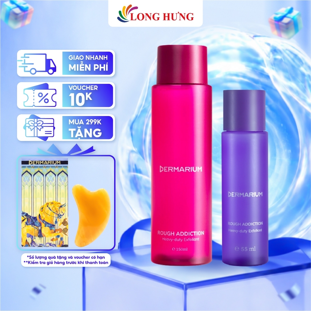 Tẩy tế bào chết Dermarium Rough Addiction 8% Glycolic + Lactic Acid (55ml/150ml)