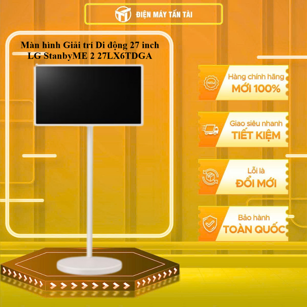 (HCM) - 27LX6TDGA - Màn hình Giải trí Di động LG StanbyME 2 2K 27 inch 27LX6TDGA