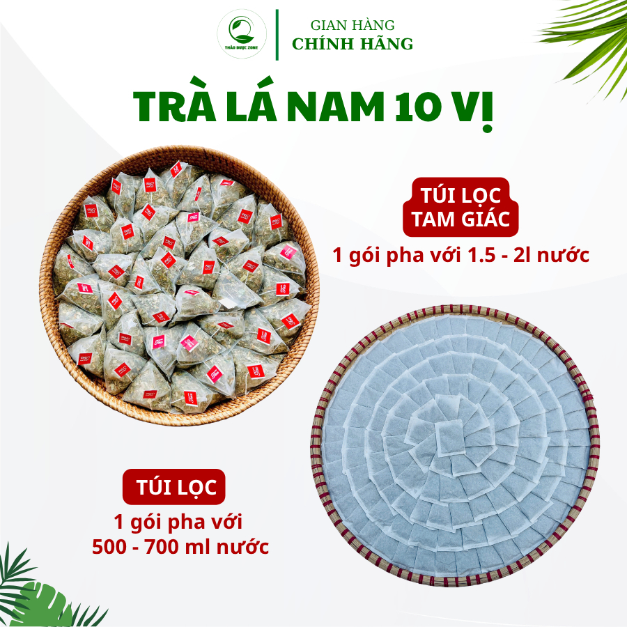 [Có Giấy VSATTP] Trà Lá Nam 10 Vị Thảo Dược Zone