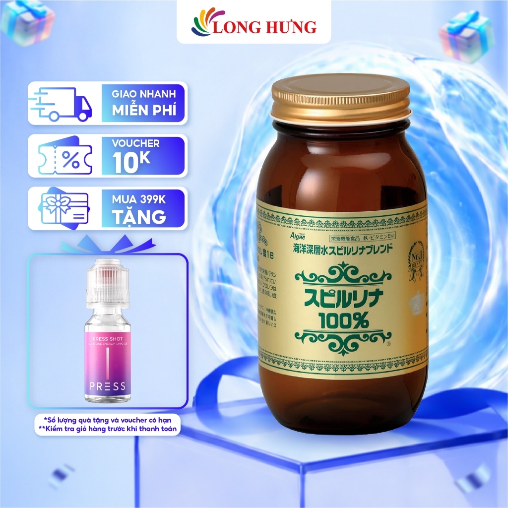 Viên uống tảo xoắn Nhật Bản Japan Algae Spirulina (2200 viên)