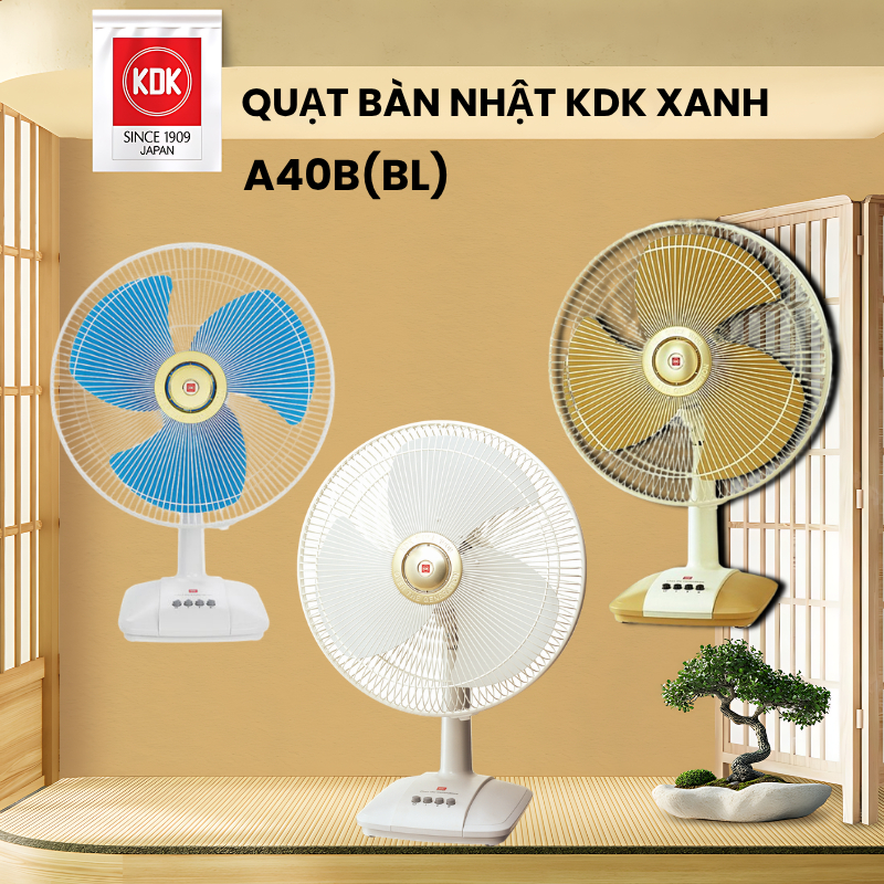 Quạt bàn Nhật 3 mức gió (50W) KDK  A40B - Bảo hành chính hãng 12 tháng