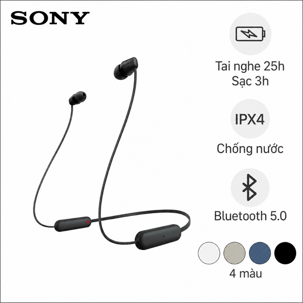 [HỎA TỐC] Tai nghe Bluetooth Sony WI-C100