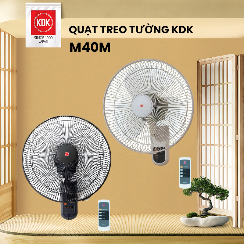 Quạt treo tường Nhật KDK M40M - Bảo Hành Chính Hãng 2 Năm