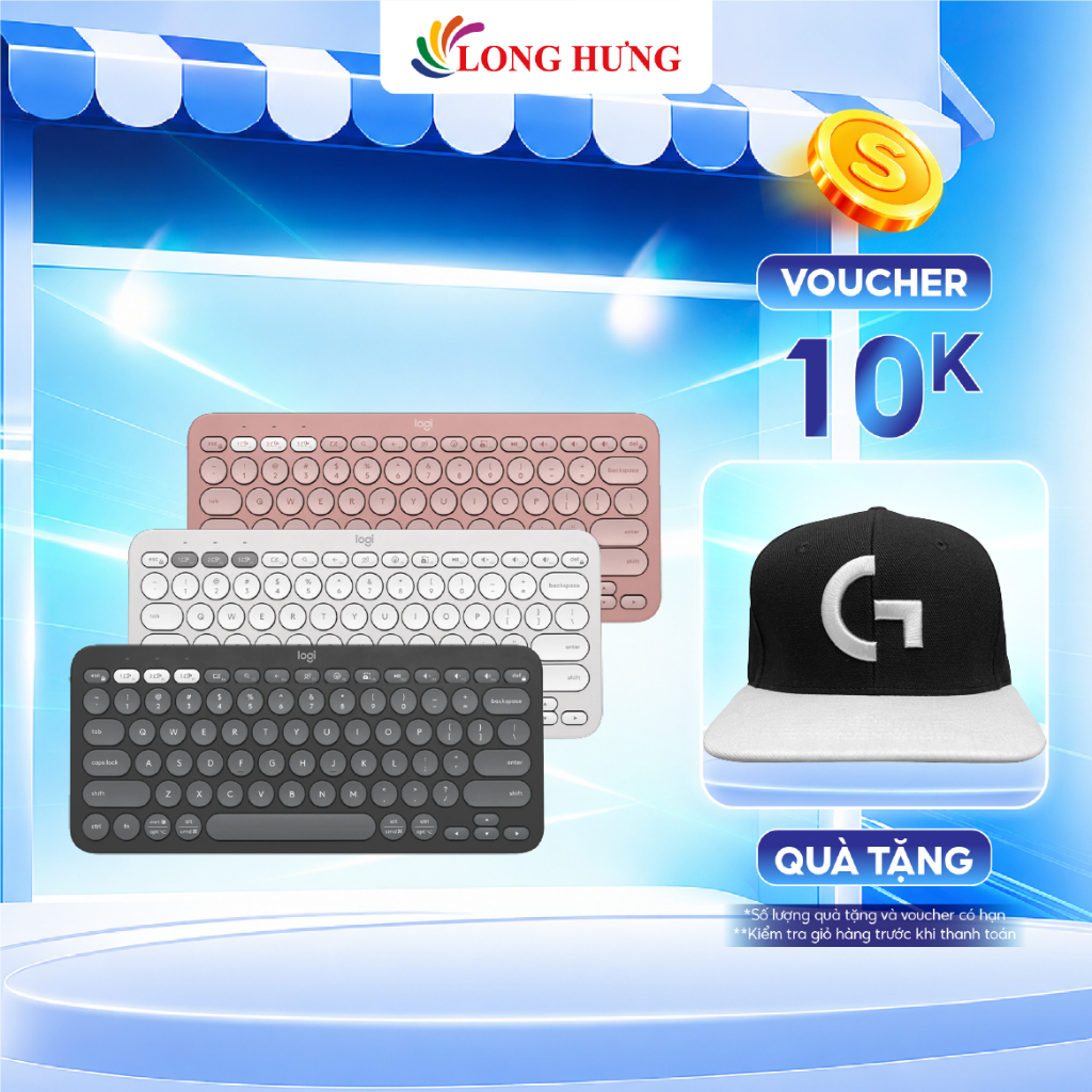 Bàn phím không dây Logitech Pebble Key 2 K380S - Hàng chính hãng