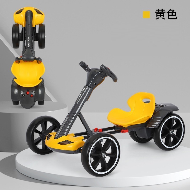 🔥 MẪU HOT – XE ĐIỆN GO-KART GẤP GỌN CHO BÉ 🏎️💨  ⚡ Xe điện di động đa năng 4 bánh Go-Kart Có Điều Khi