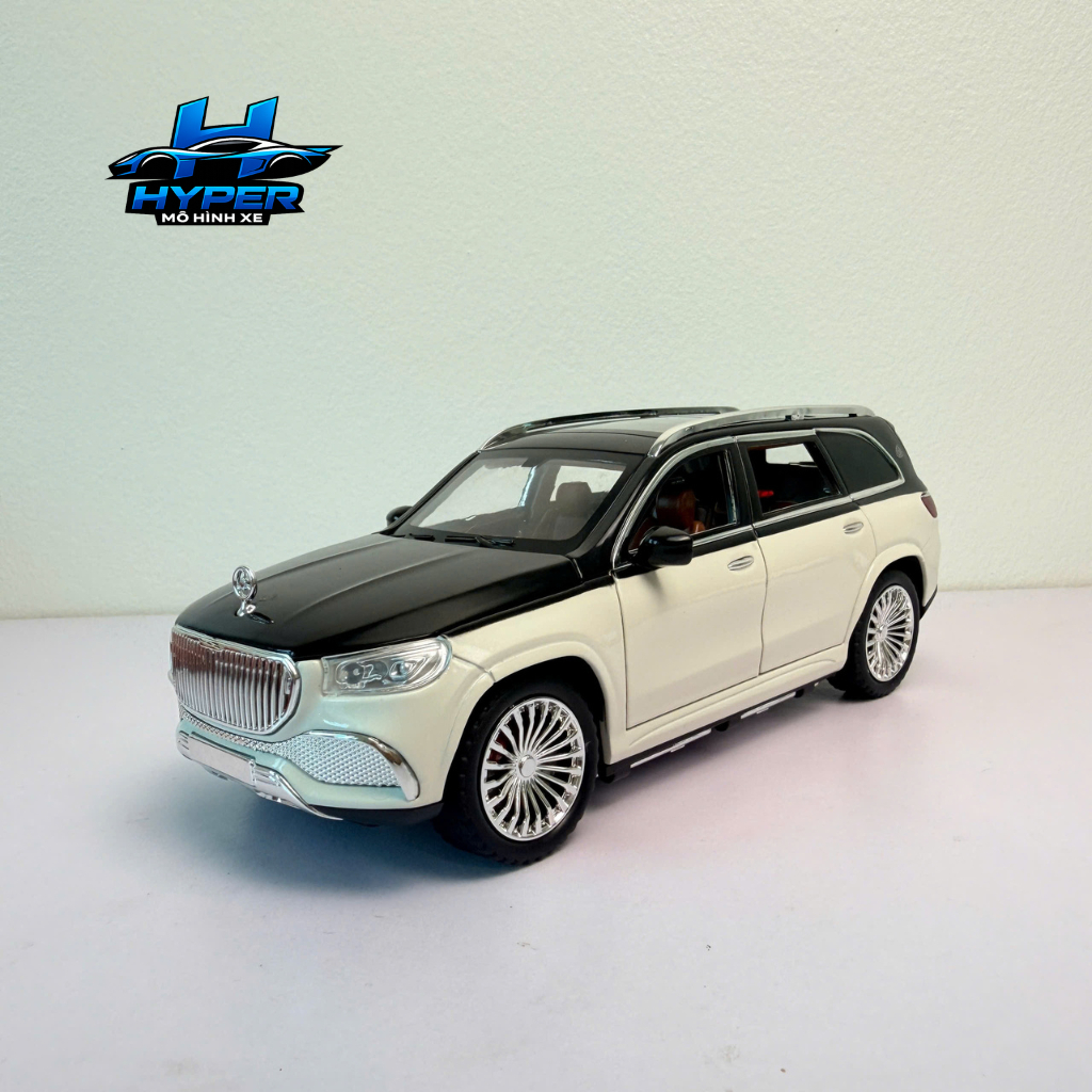Mô Hình Xe Kim Loại MERCEDES BENZ GLS600 MAYBACH Tỉ Lệ 1:24, Xe Có Đèn,Chạy Bằng Cót, Khung Thép Chắ