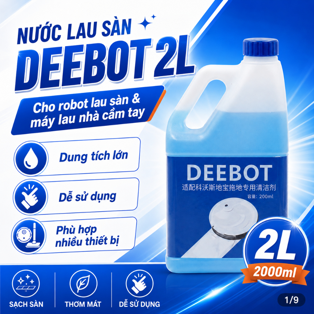 Nước lau sàn chuyên dụng dành riêng cho Robot lau nhà Ecovacs Deebot ECOVACS DEEBOT / ILIFE / XIAOMI