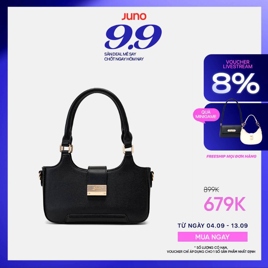 Túi Xách Nữ Thời Trang JUNO Cỡ Nhỏ Phối Khoá Trang Trí TXN903