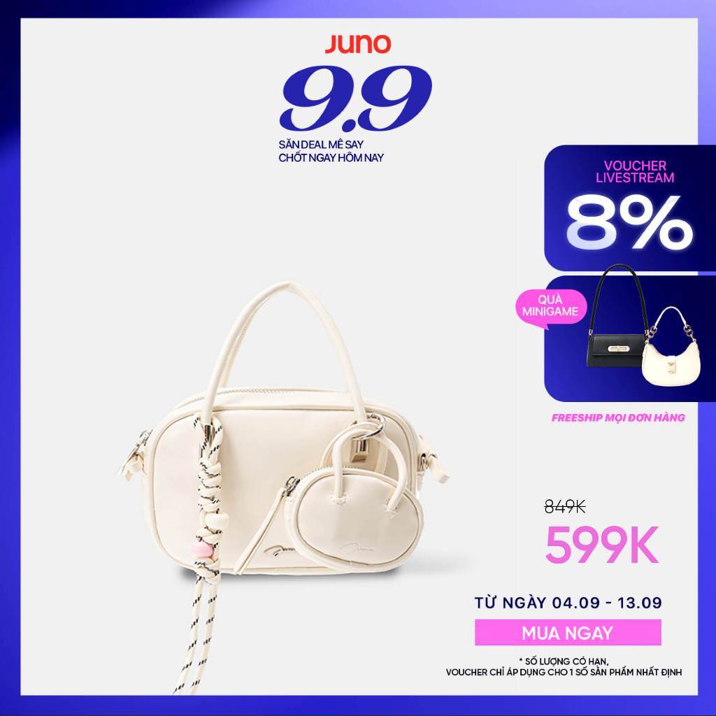 Túi Xách Nữ Thời Trang JUNO Cỡ Nhỏ Couple Bowling Bag TXN976