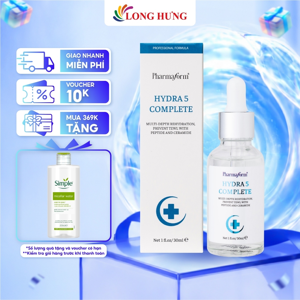 Tinh chất dưỡng ẩm Pharmaform Hydra 5 Complete (30ml)