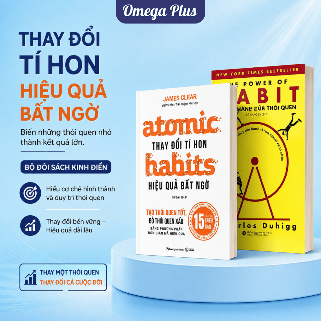 Sách Atomic Habits: Thay Đổi Tí Hon Hiệu Quả Bất Ngờ - The Power of Habit: Sức Mạnh Của Thói Quen PN