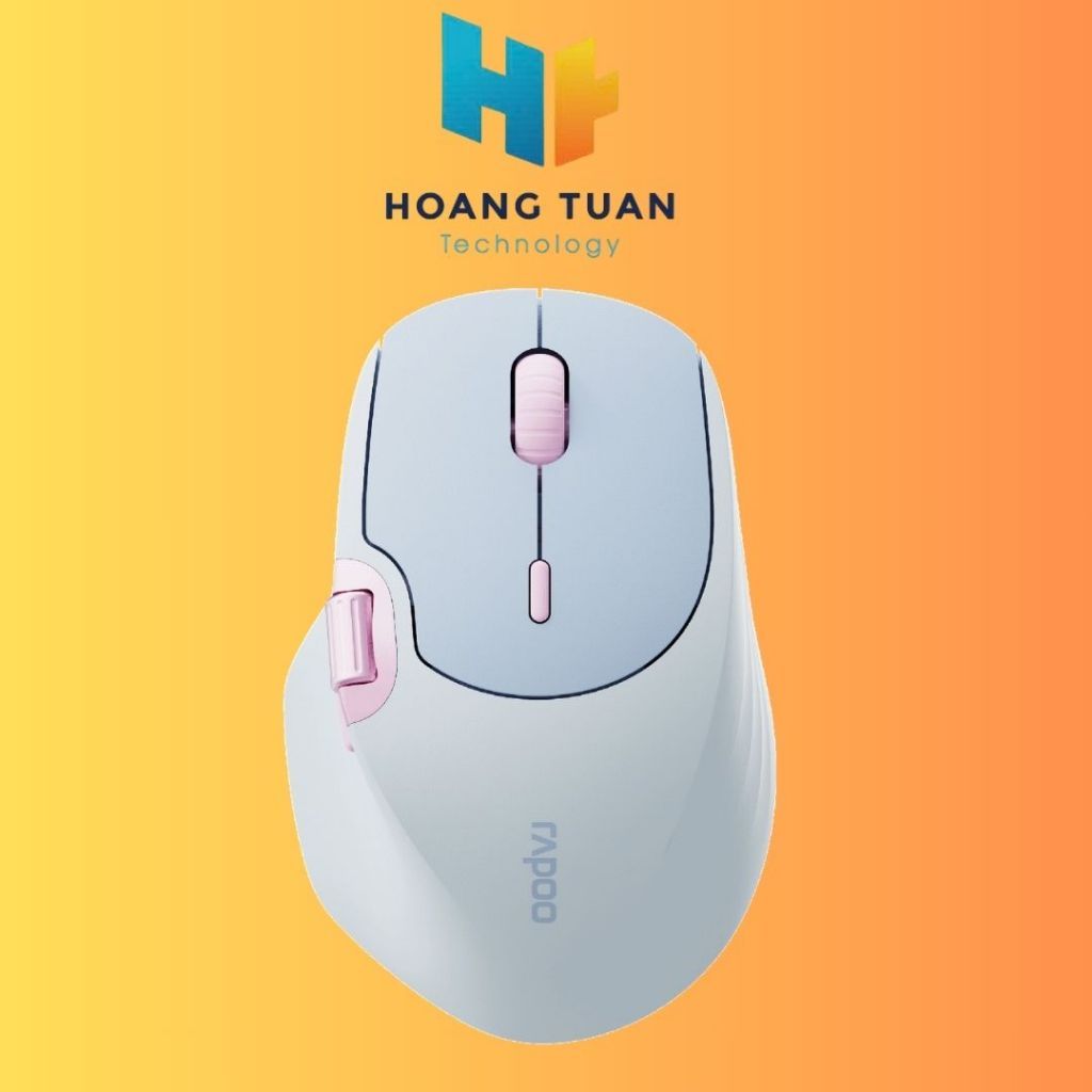 Chuột Rapoo MT560 Cảm biến PAW3220, độ phân giải 4000 DPI Pin 800mAh, dùng tới 160h con lăn kim loại