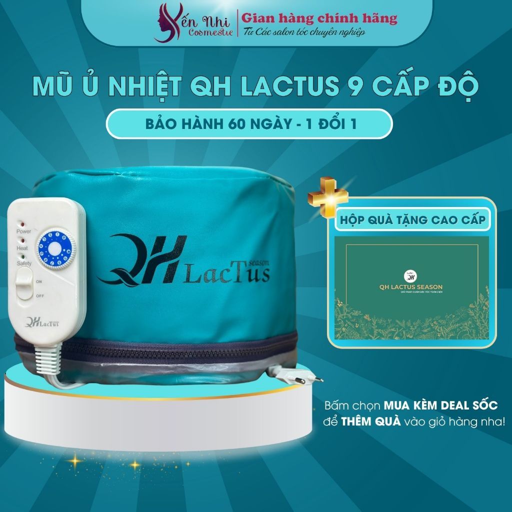 Mũ ủ tóc nhiệt QH Lactus mũ ủ tóc nhiệt tại nhà 9 cấp độ nhiệt chuẩn salon mũ hấp tóc PK02