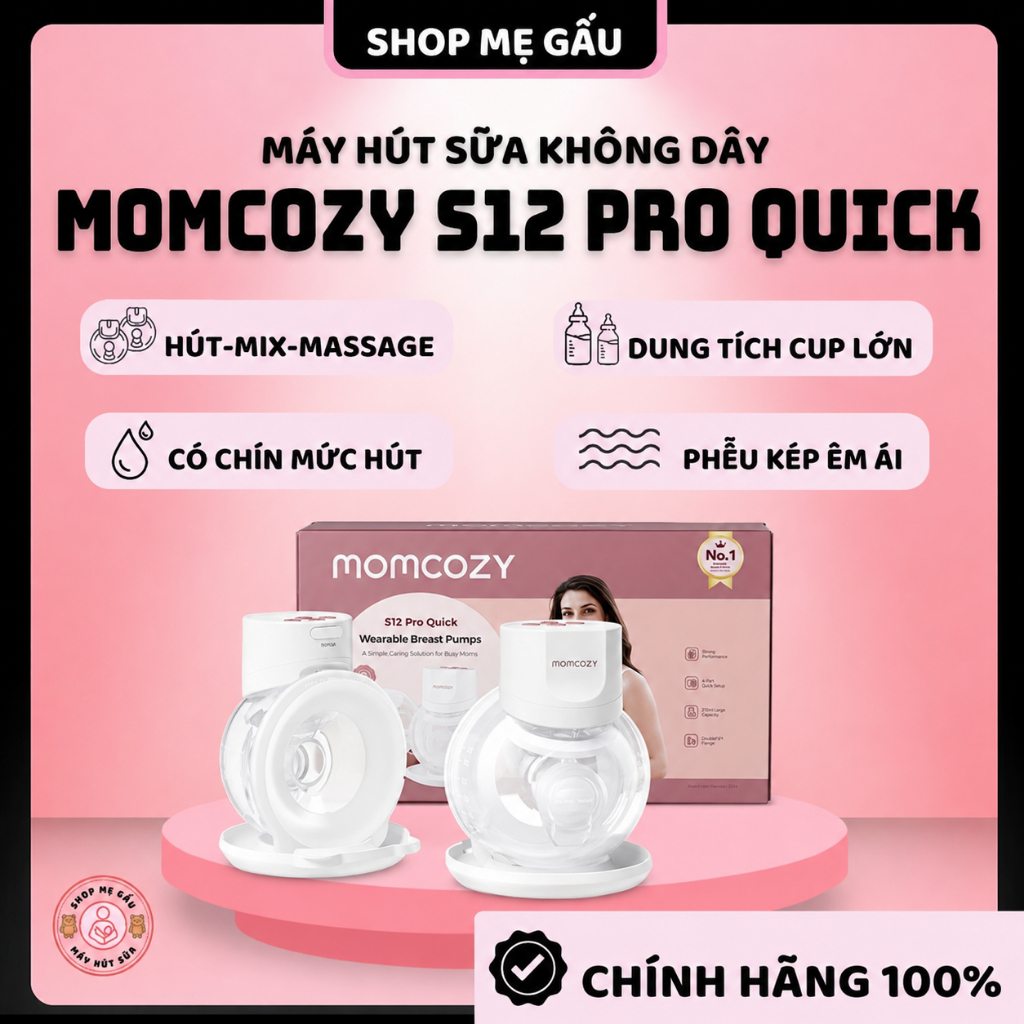 Máy hút sữa MOMCOZY S12 Pro Plus(màu trắng)