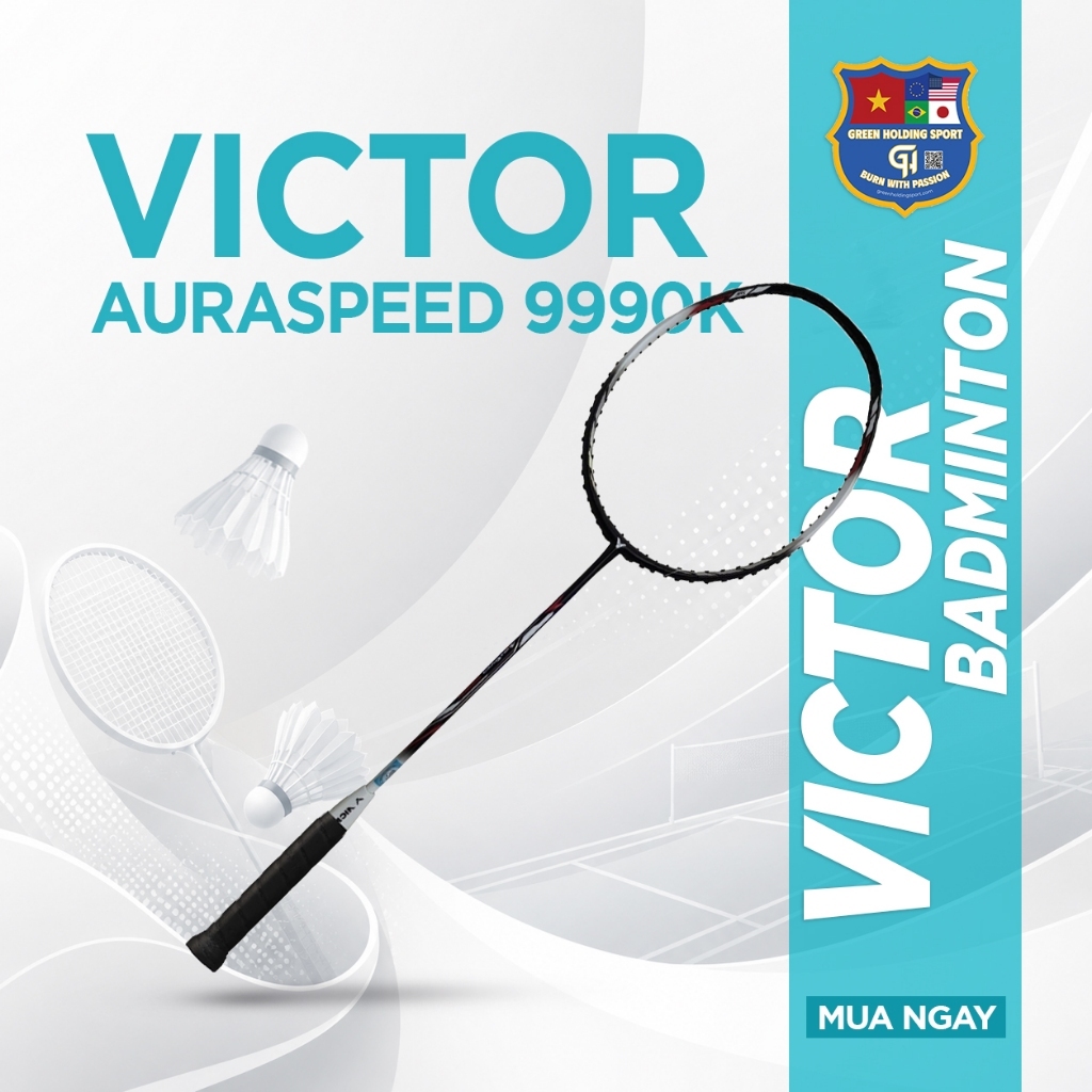 Vợt cầu lông Victor Auraspeed 9990K - Vợt Tốc Độ Cao, Smash Mạnh, Kiểm Soát Tuyệt Đỉnh