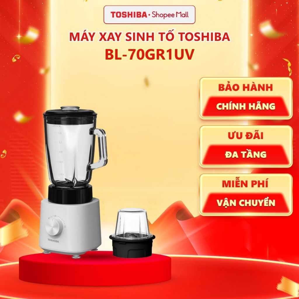 [Hỏa tốc HCM] Máy xay sinh tố đa năng Toshiba BL-70GR1UV (Đen) - Bảo hành chính hãng 12 tháng