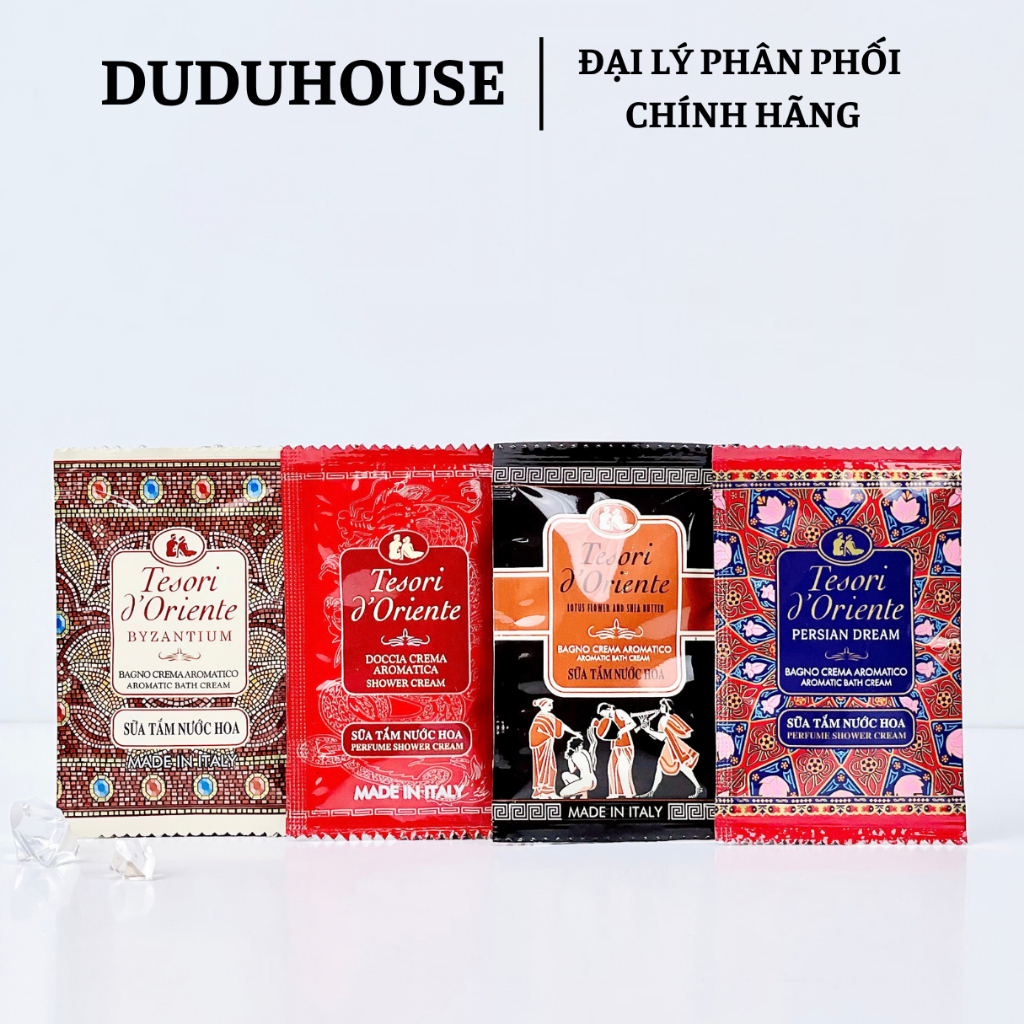 Sữa Tắm Tesori d'Oriente Hương Nước Hoa Ý Nhiều Mùi Aromatic Bath Cream Gói 9ml Duduhouse