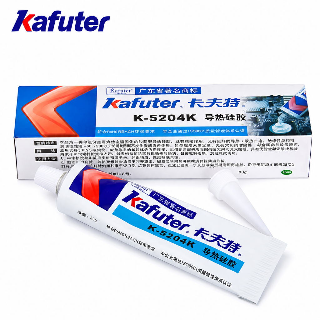 Kafuter 80g K-5204K LED Dẫn Nhiệt Silicon CPU Dẫn Nhiệt Silicon Dính Mỡ Dán Keo Cao Su