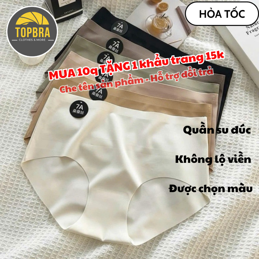 COMBO 5-10 Quần Lót Nữ Đúc Su 7A Tàng Hình Chống Lộ Không Đường May Thông Hơi Thoáng Mềm Mại TOPBRA