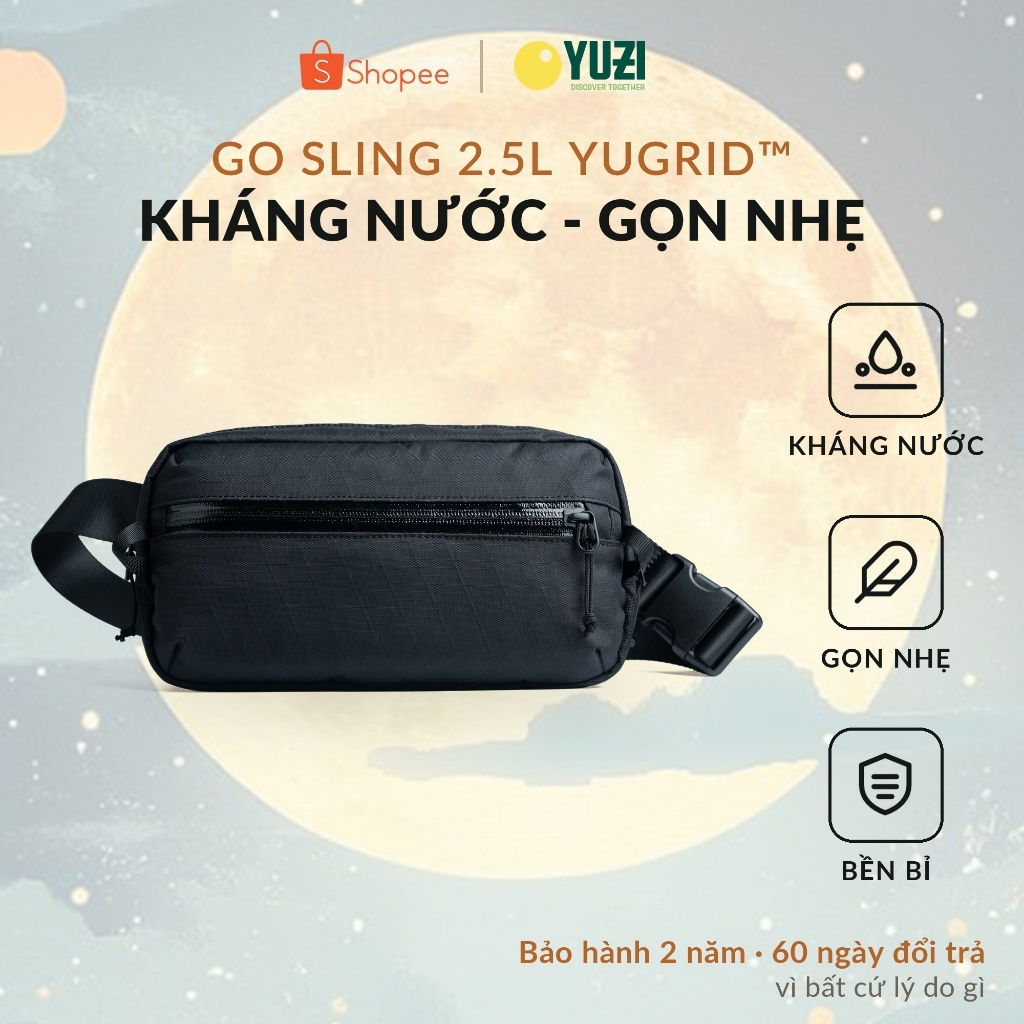 Túi đeo chéo YUZI GO SLING 2.5L YUGRID™ TPU Ripstop - Siêu nhẹ, kháng nước, ngăn chứa thông minh