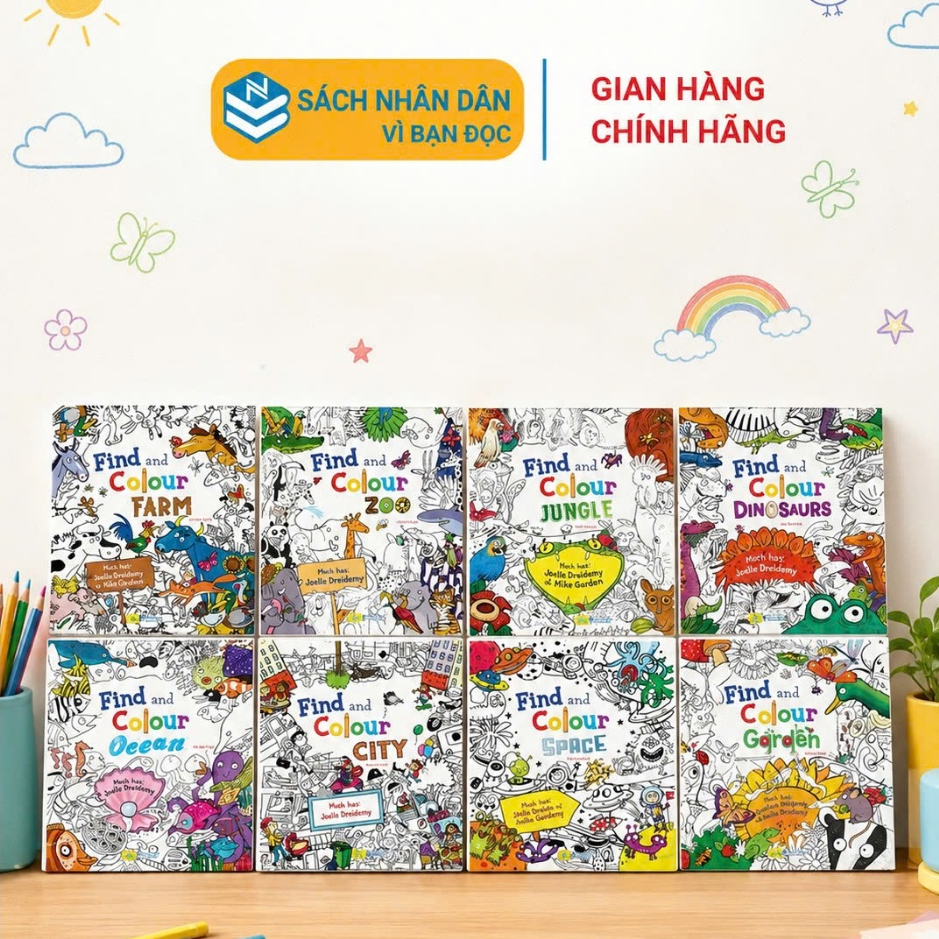Sách - Find and Colour - Quarto Group -( Sách bản quyền USA) - ndbooks