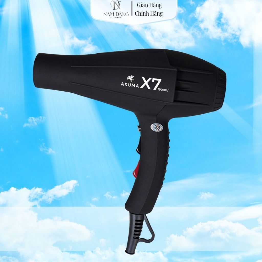Máy Sấy Tóc AKUMA X7 Màu Đen Powerful Drying 2400W Máy Khỏe Dây Dài Nhiều Chế Độ Gió