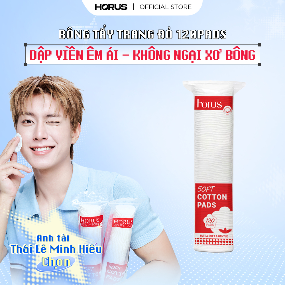 Horus Bông tẩy trang Soft Cotton Pads 120 Miếng