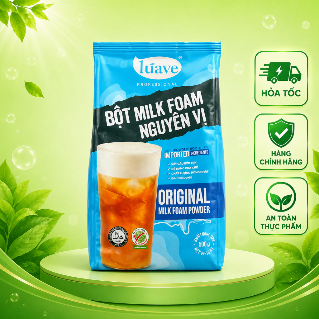 Bột Milk Foam Nguyên Vị Luave 500g – Bột Kem Pha Chế Milk Foam – Nguyên Liệu Làm Foam Trà Sữa, Trà T