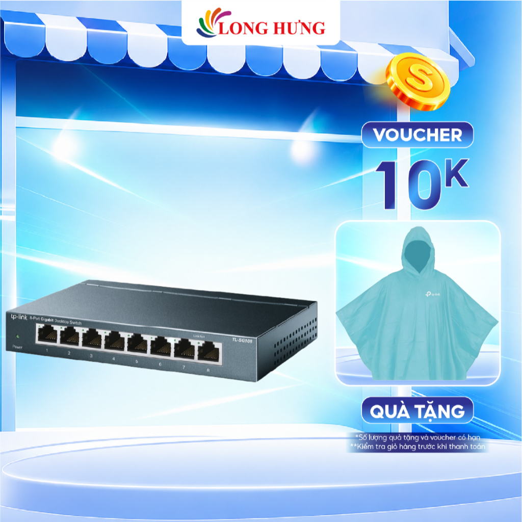 Switch TP-Link 8-Port Gigabit Desktop Switch TL-SG108 - Hàng chính hãng