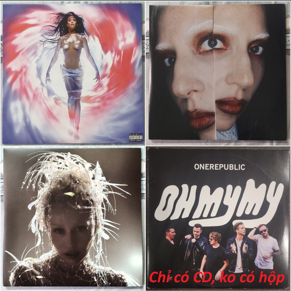 Bộ 4 đĩa than vinyl Katy Perry, LADY GAGA, Miley Cyrus, ONEREPUBLIC