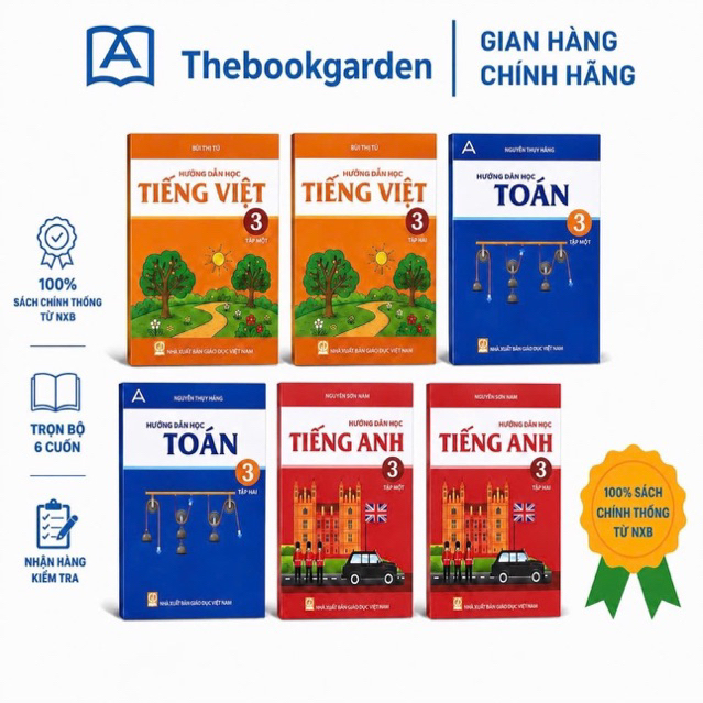 Sách- Hướng Dẫn Học Toán, Tiếng Việt, Tiếng Anh LỚP 3 trường Archimedes Phiên Bản Mới nHất