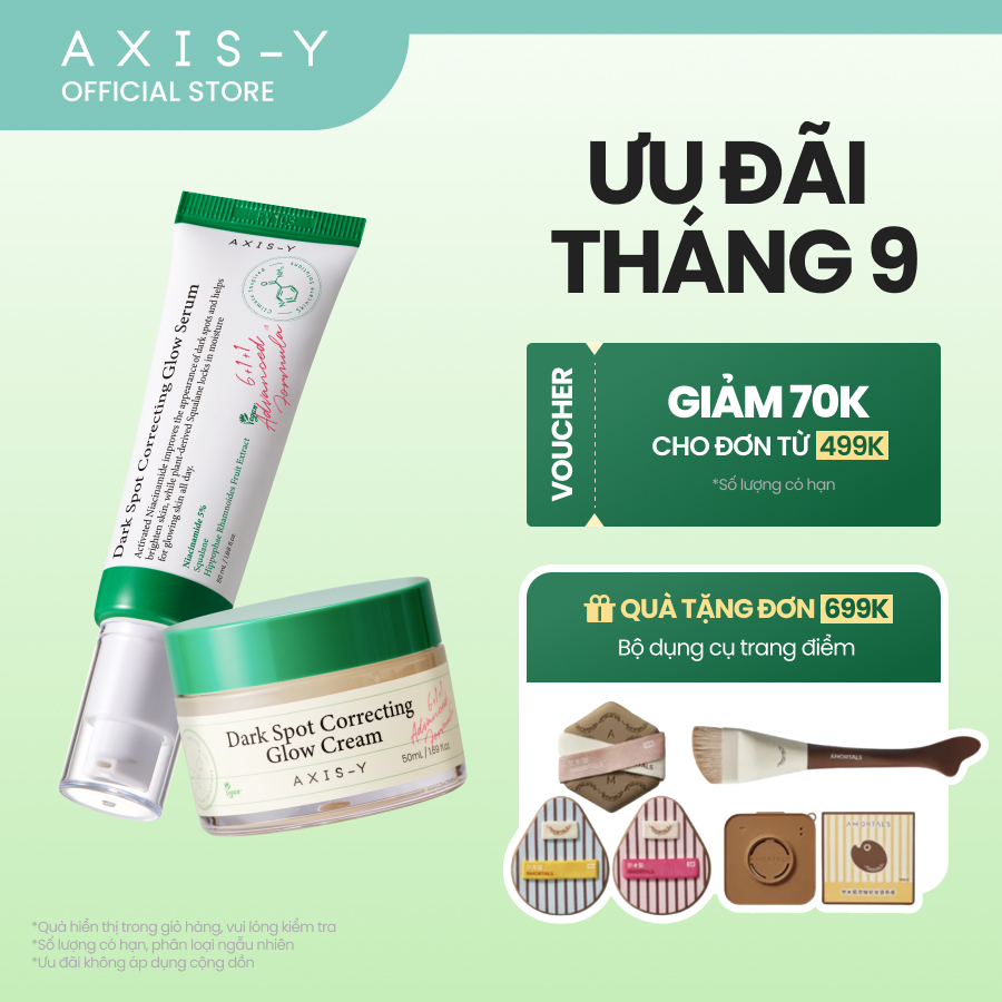 Combo Dưỡng Sáng Mờ Thâm AXIS-Y Serum & Kem dưỡng | Dark Spot Serum & Dark Spot Cream 50ml & 50ml