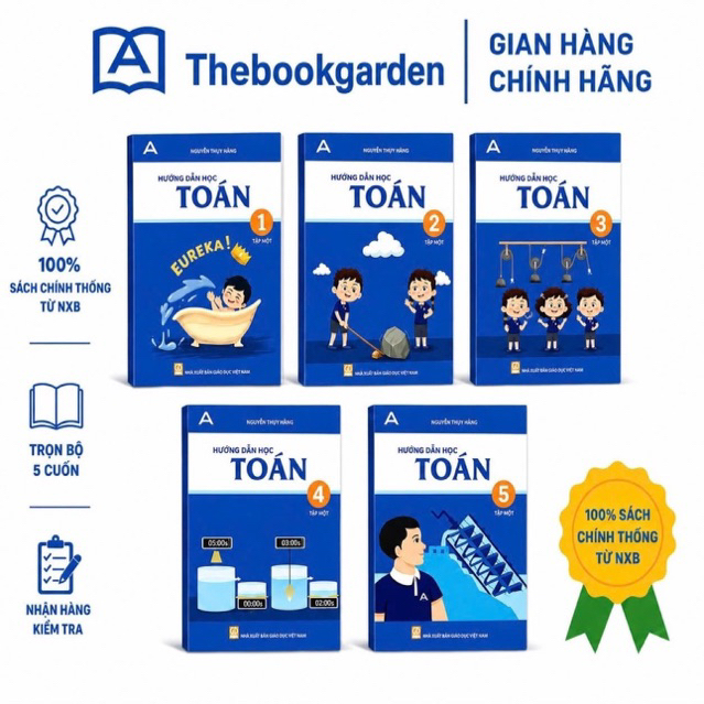 Sách- Hướng Dẫn Học Toán Lớp 1,2,3,4,5 - Archimedes School (bản mới nhất)