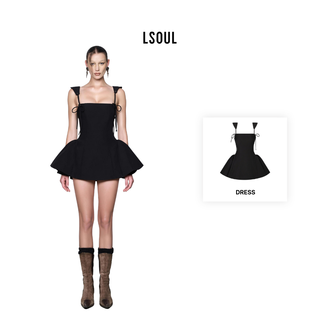LSOUL Đầm 2 Dây Xòe Cúp Ngực Nữ Tính Sang Trọng Đi Tiệc Weaty Dress - V24031603