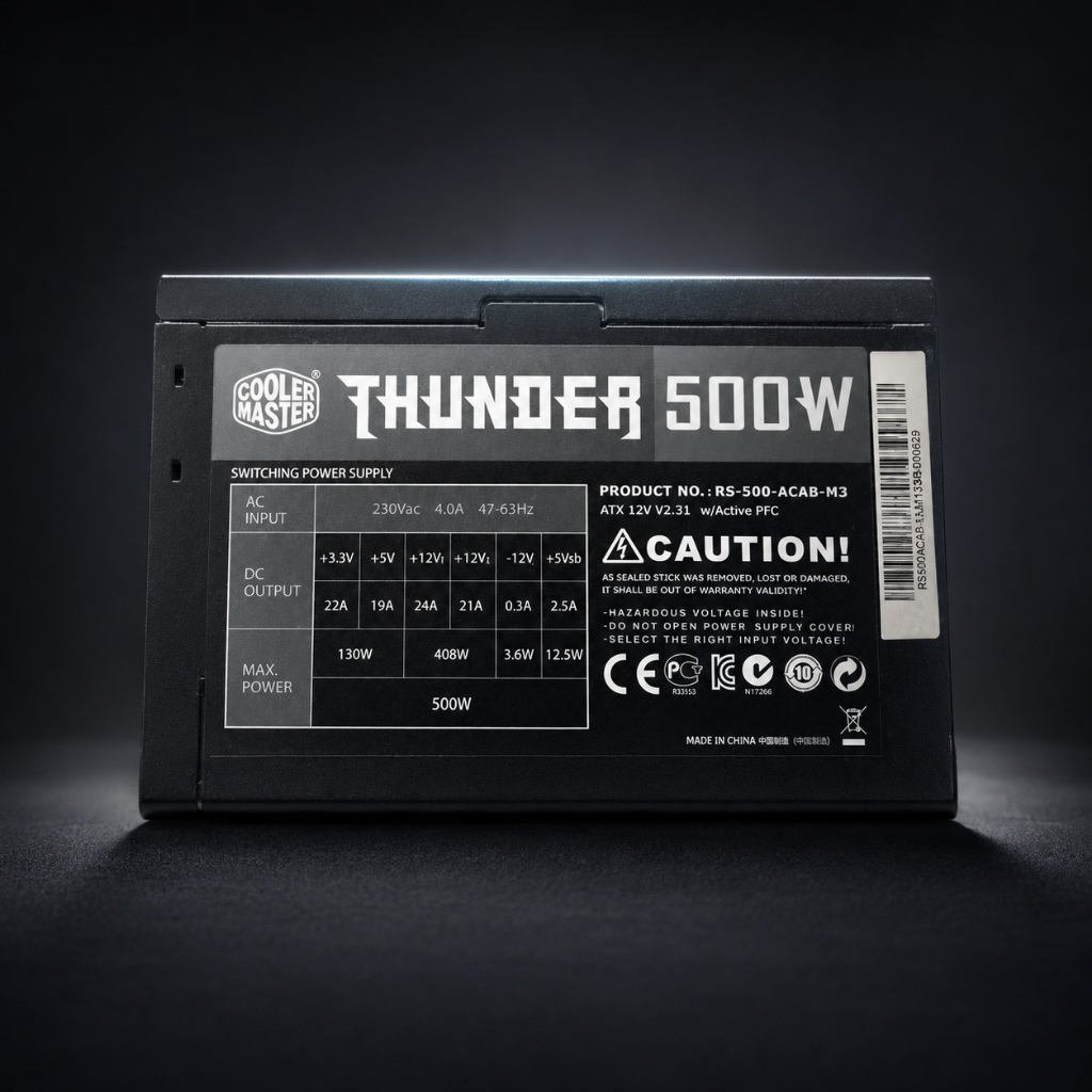 Nguồn Cooler Master Thunder 500W ZIN