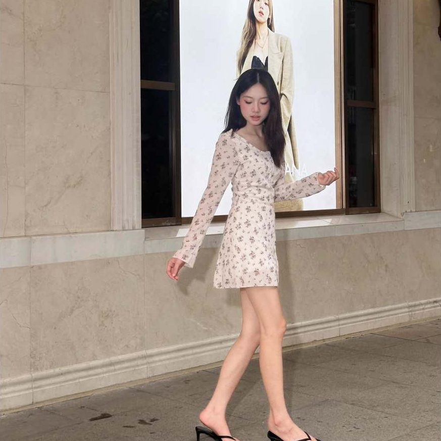 🌼 𝐉𝐨𝐞𝐥𝐥𝐚:✨ Fleurie dress - Váy hoa nhí dáng ngắn