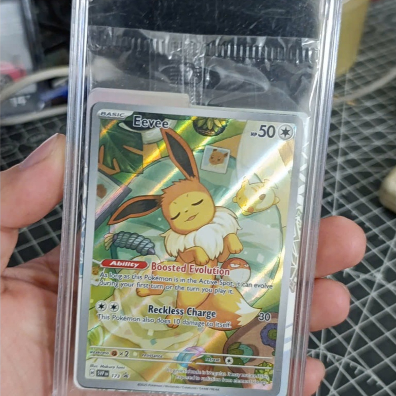 Pokemon Tcg Promo Eevee seal tặng kèm khung như ảnh prismatic evolution