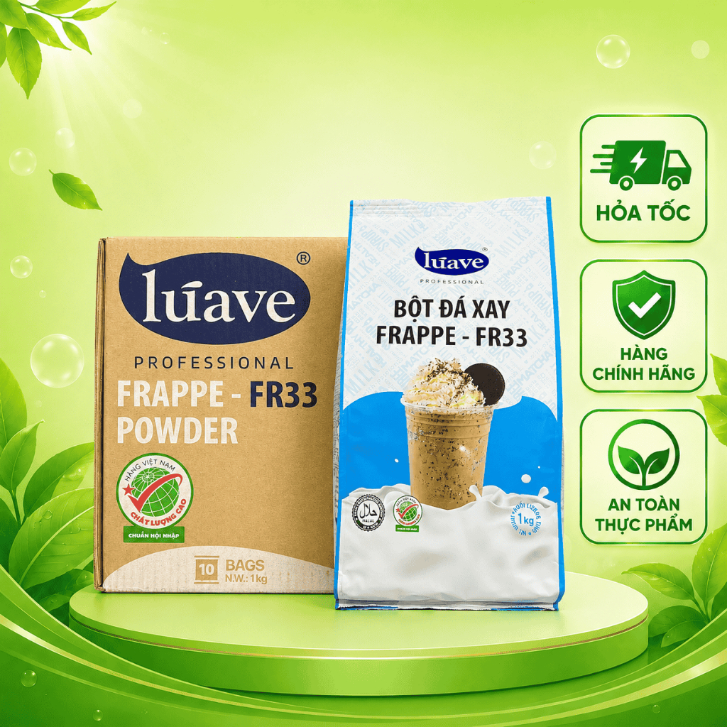 Bột Đá Xay FR33 Luave 1kg Nguyên Thùng 10 Gói | Bột Pha Chế Đá Xay Trà Sữa Cà Phê