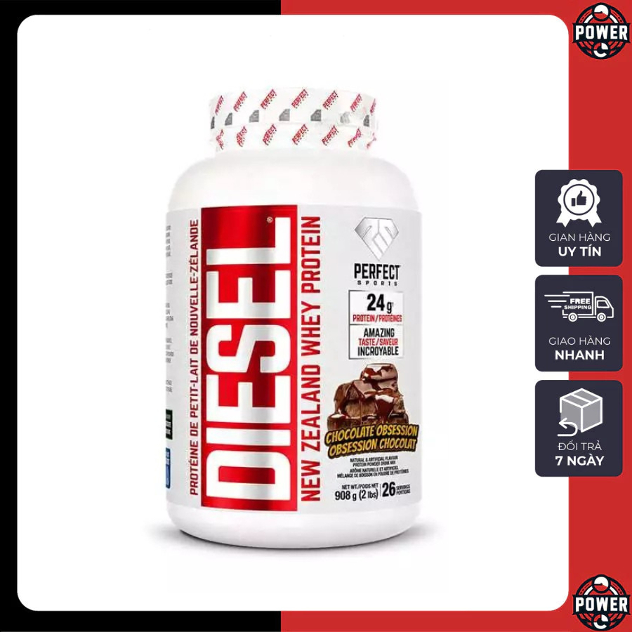 [FreeShip] Diesel Whey Protein (Whey Concentrate) 2Lb - 26 lần dùng - Hỗ Trợ Phục Hồi, Phát Triển Cơ